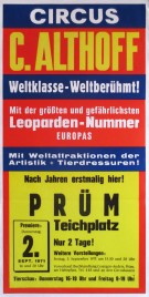 Circus Carl Althoff Circus poster - Germany, 1971