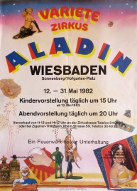 Variete Zirkus Aladin Circus poster - Germany, 1982