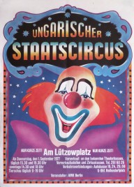 Ungarischer Staatscircus  Circus poster - Germany, 1977
