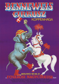 Benneweis Cirkusz Circus poster - Denmark, 1984