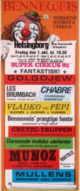 Cirkus Benneweis Circus poster - Denmark, 1984