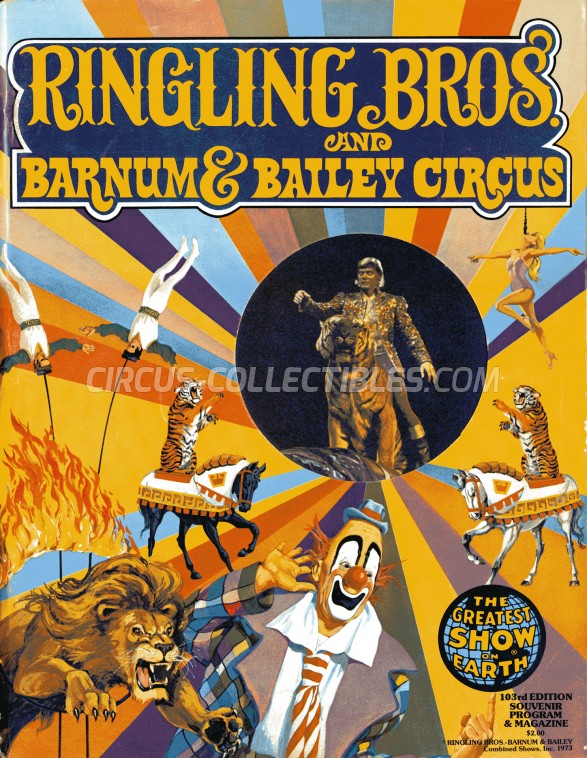 Ringling Bros. and Barnum & Bailey Circus Circus Program - USA, 1973