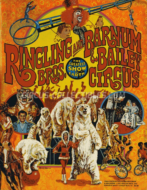 Ringling Bros. and Barnum & Bailey Circus Circus Program - USA, 1976