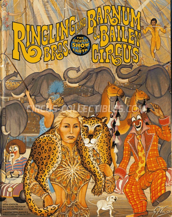 Ringling Bros. and Barnum & Bailey Circus Circus Program - USA, 1977