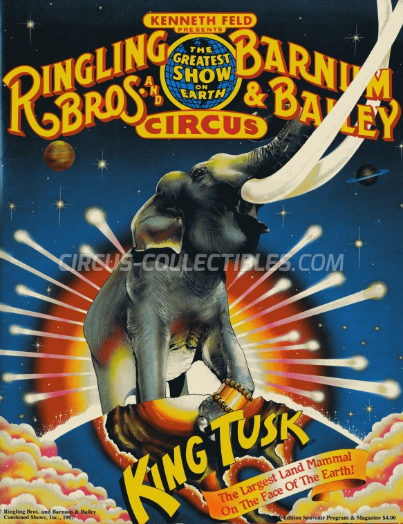 Ringling Bros. and Barnum & Bailey Circus Circus Program - USA, 1987