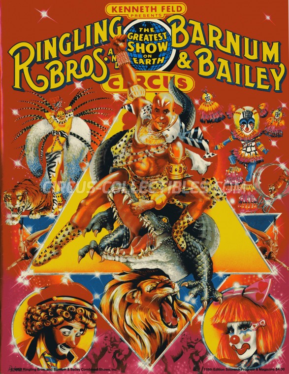 Ringling Bros. and Barnum & Bailey Circus Circus Program - USA, 1988