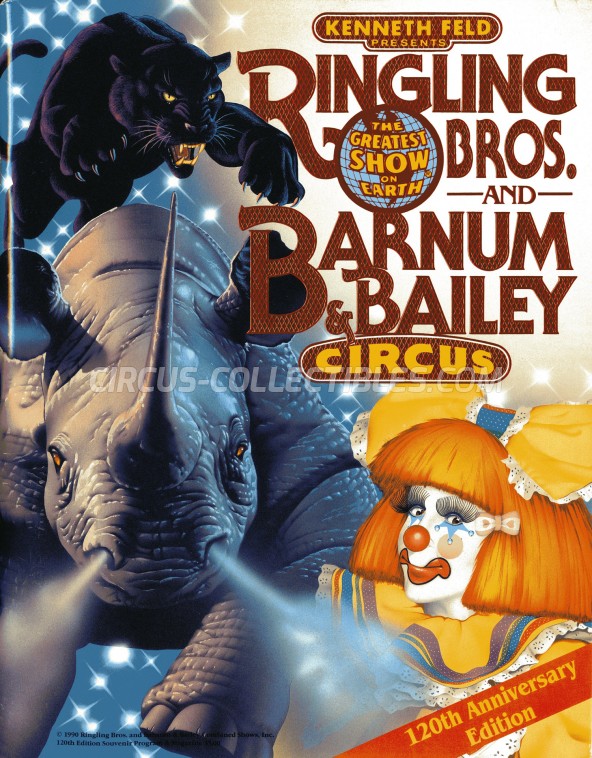 Ringling Bros. and Barnum & Bailey Circus Circus Program - USA, 1990