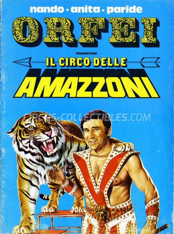 Nando, Anita, Paride Orfei Circus Program - Italy, 1977