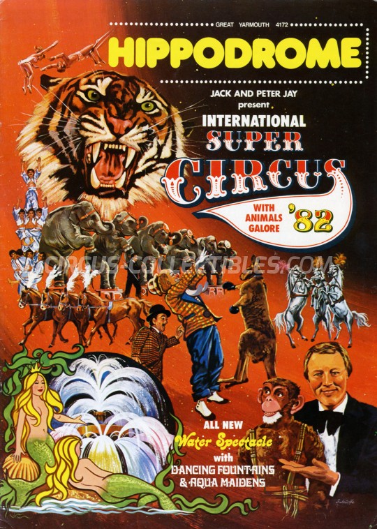 Great Yarmouth Hippodrome Circus Circus Program - England, 1982