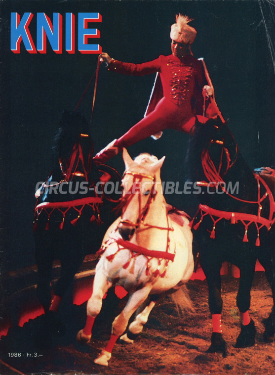 Knie Circus Program - Switzerland, 1986