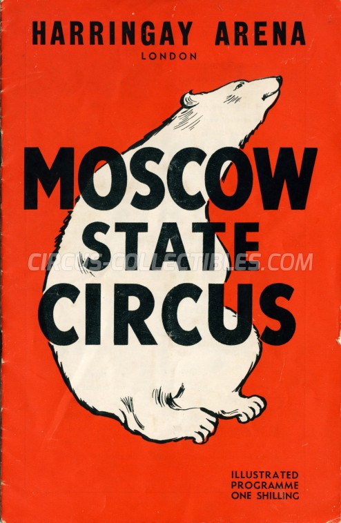 Moscow State Circus  Circus Program - Russia, 1956