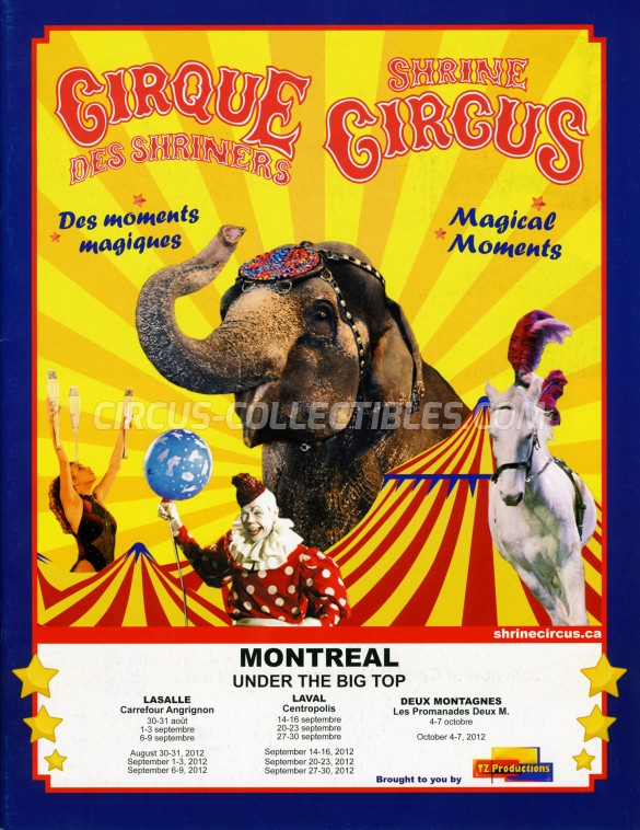Shrine Circus Circus Program - Canada, 2012