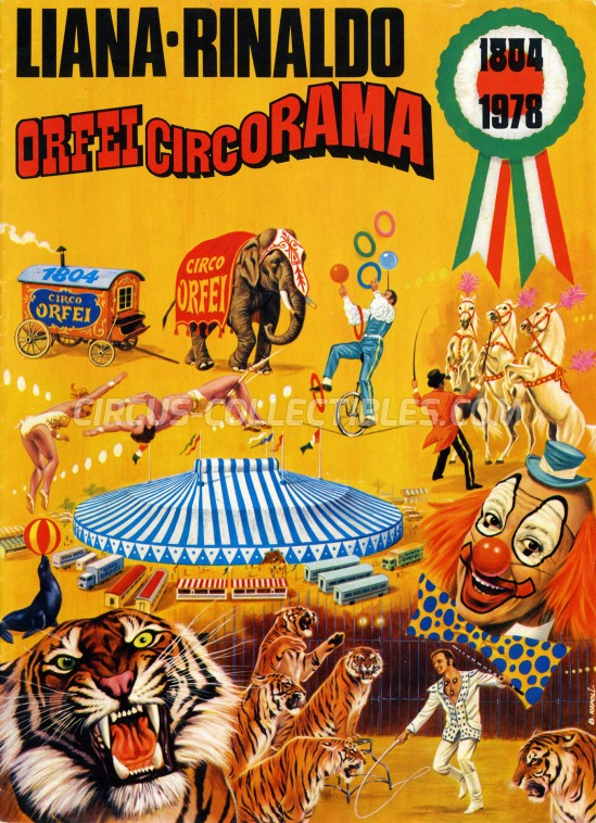 Liana-Rinaldo Orfei Circus Program - Italy, 1978