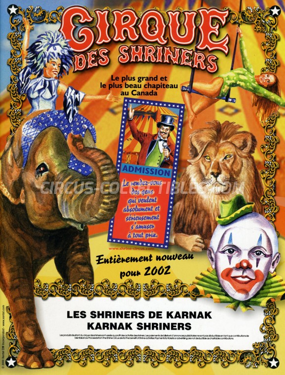 Shrine Circus Circus Program - Canada, 2002