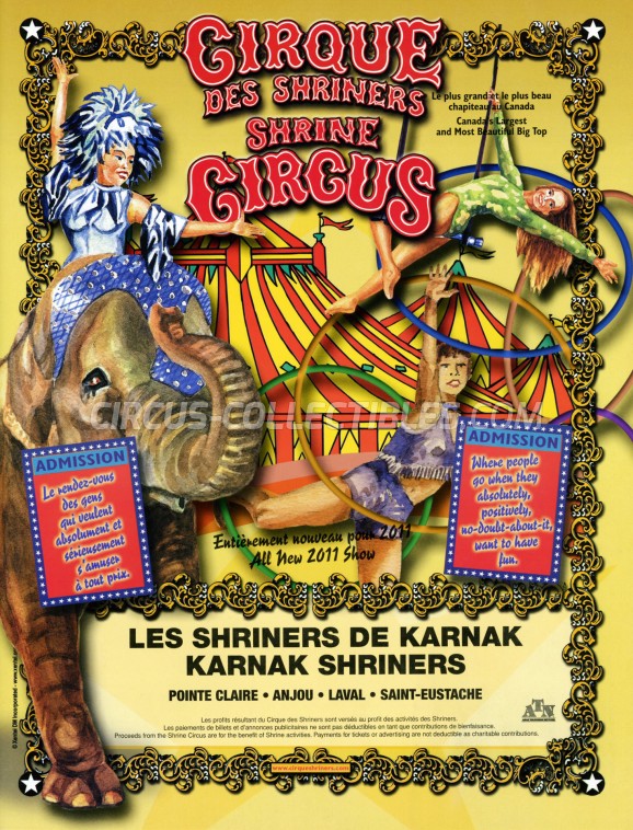 Shrine Circus Circus Program - Canada, 2011