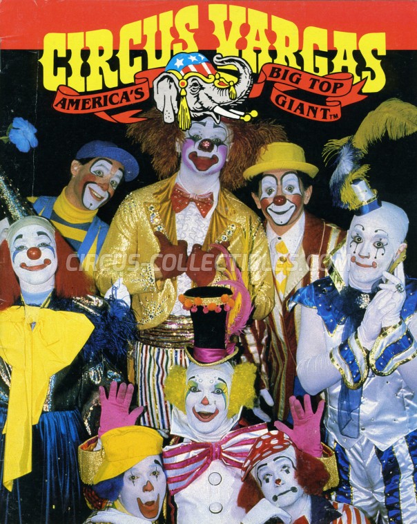 Vargas Circus Program - USA, 1983