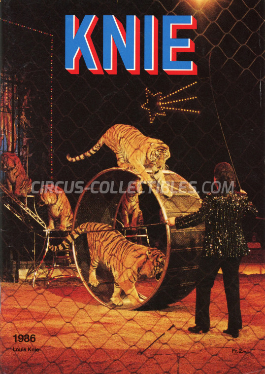 Knie Circus Program - Switzerland, 1986