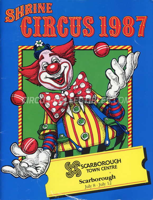 Shrine Circus Circus Program - Canada, 1987