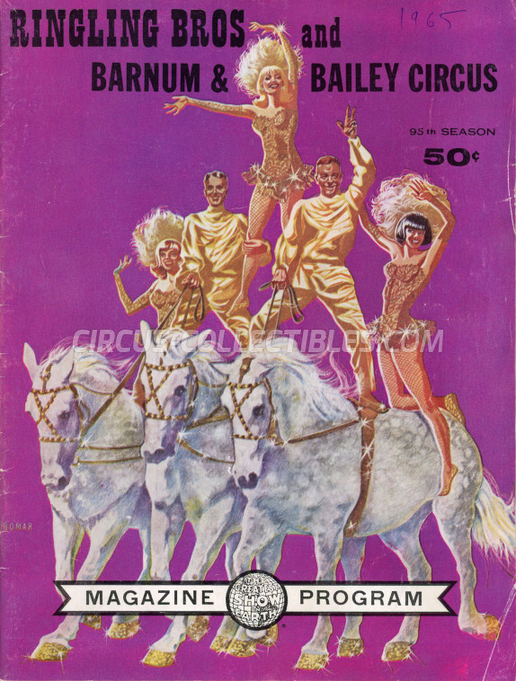 Ringling Bros. and Barnum & Bailey Circus Circus Program - USA, 1965