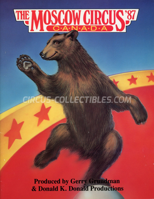 Moscow State Circus Circus Program - Russia, 1987