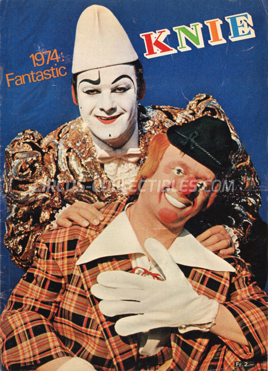 Knie Circus Program - Switzerland, 1974