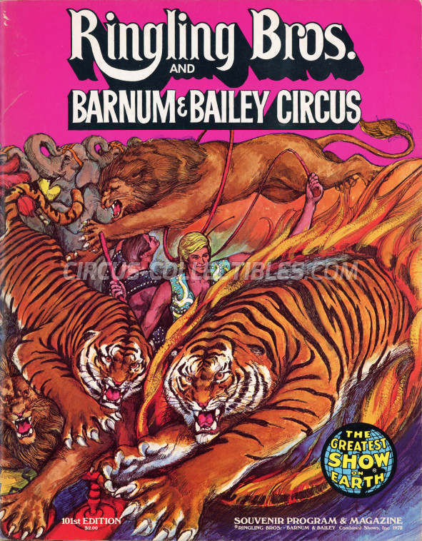 Ringling Bros. and Barnum & Bailey Circus Circus Program - USA, 1972