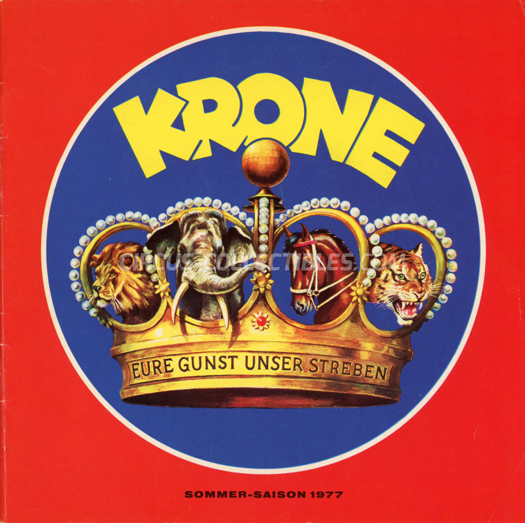 Krone Circus Program - Germany, 1977