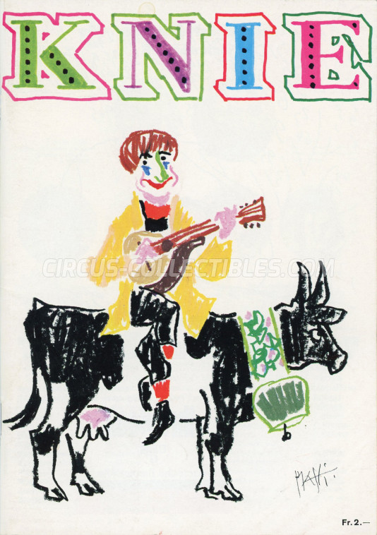 Knie Circus Program - Switzerland, 1973