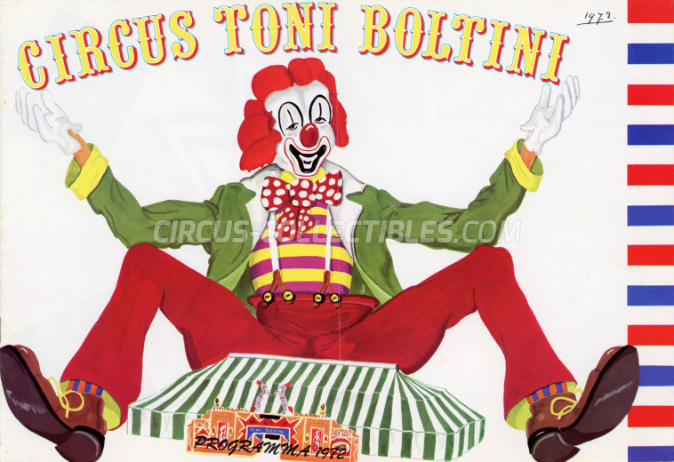 Toni Boltini Circus Program - Netherlands, 1972