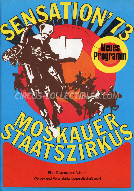 Moscow State Circus Circus Program - Russia, 1972