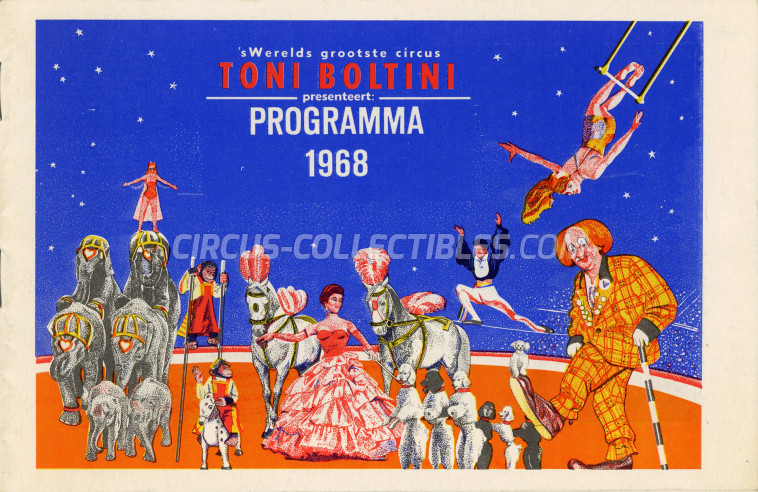 Toni Boltini Circus Program - Netherlands, 1968