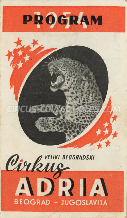 Adria Circus Program - Serbia, 1954