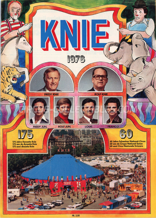 Knie Circus Program - Switzerland, 1978