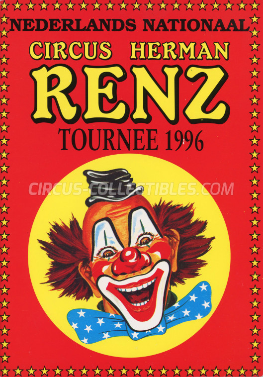 Herman Renz Circus Program - Netherlands, 1996