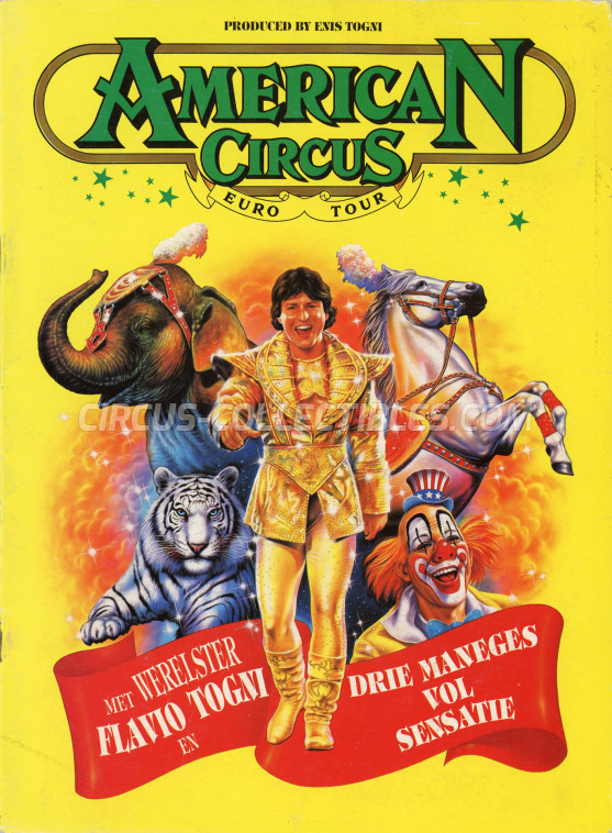 American Circus (Togni) Circus Program - Italy, 1993