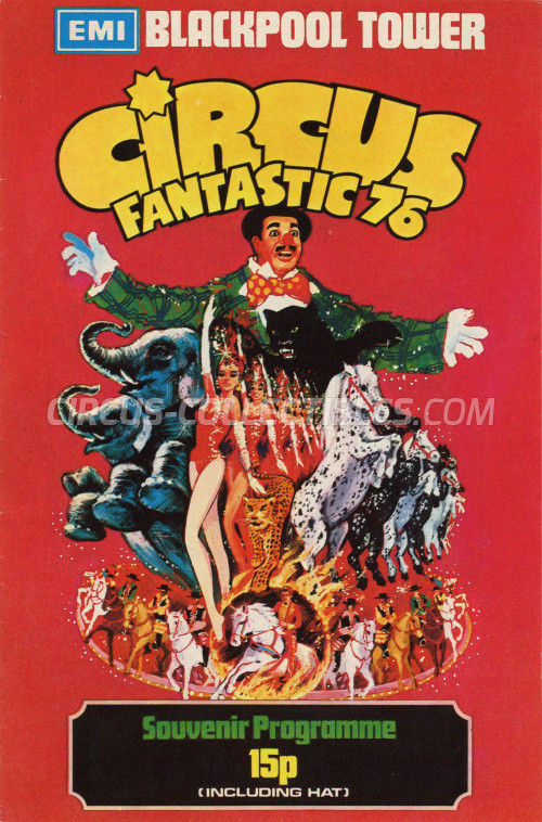 Blackpool Tower Circus Circus Program - England, 1976