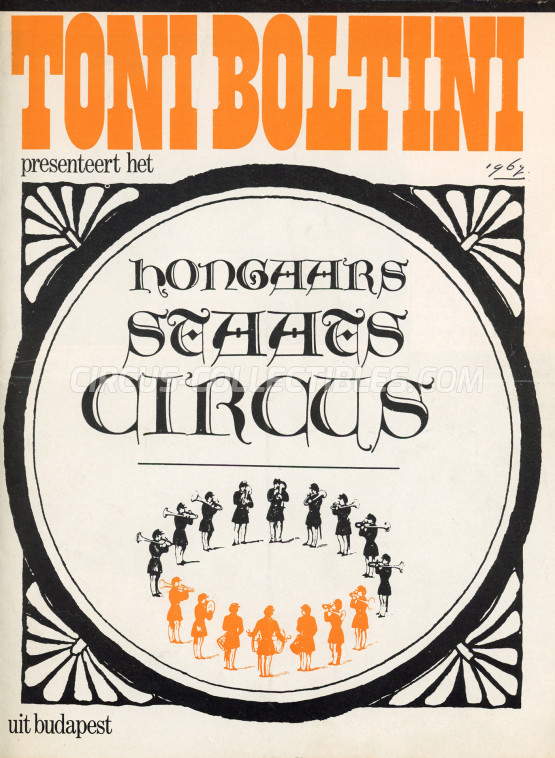 Toni Boltini Circus Program - Netherlands, 1967