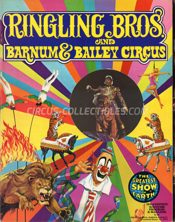 Ringling Bros. and Barnum & Bailey Circus Circus Program - USA, 1973