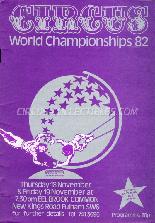Circus World Championship 82 Circus Program - England, 1982