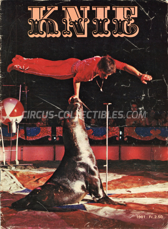 Knie Circus Program - Switzerland, 1981
