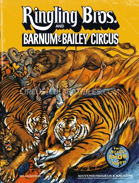 Ringling Bros. and Barnum & Bailey Circus Circus Program - USA, 1971