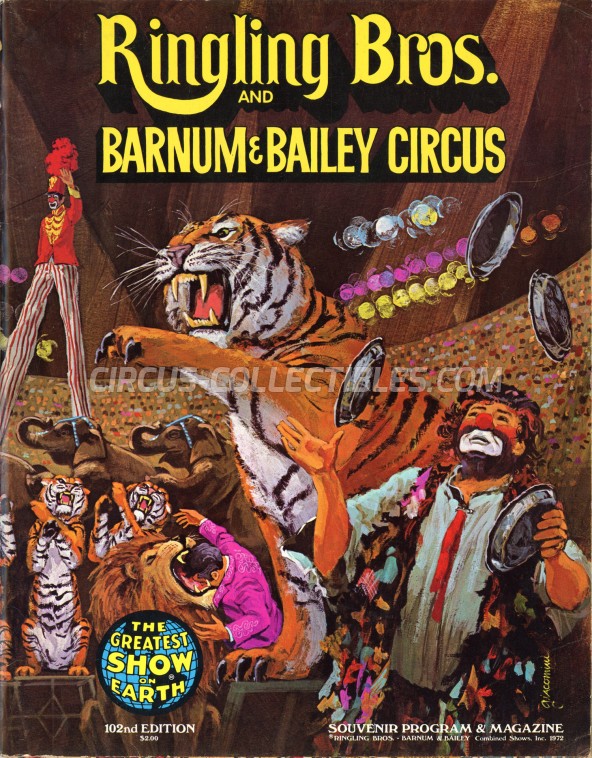 Ringling Bros. and Barnum & Bailey Circus Circus Program - USA, 1972