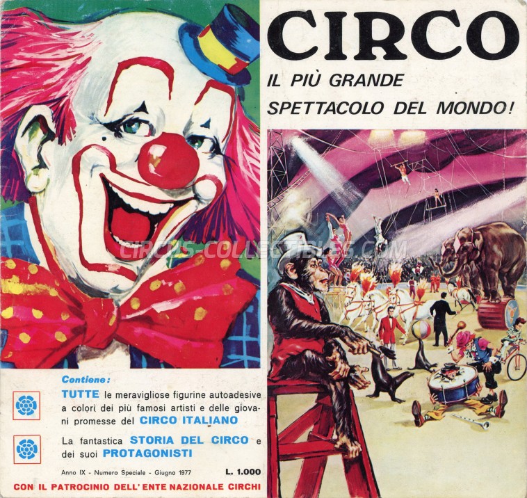 Circo - Il Più Grande Spettacolo del Mondo! - Sticker Album - 1977