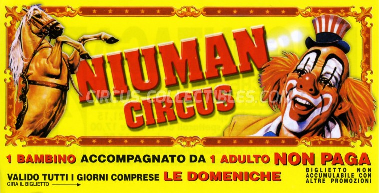 Niuman Circus Ticket/Flyer - Italy 2007