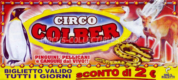 Colber Circus Ticket/Flyer - Italy 2008