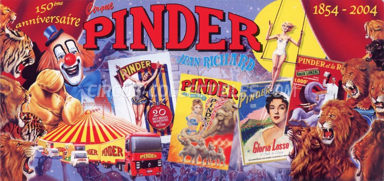 Pinder - Jean Richard Circus Ticket/Flyer -  2004