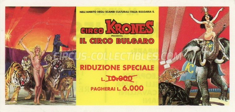 Krones Circus Ticket/Flyer -  1996