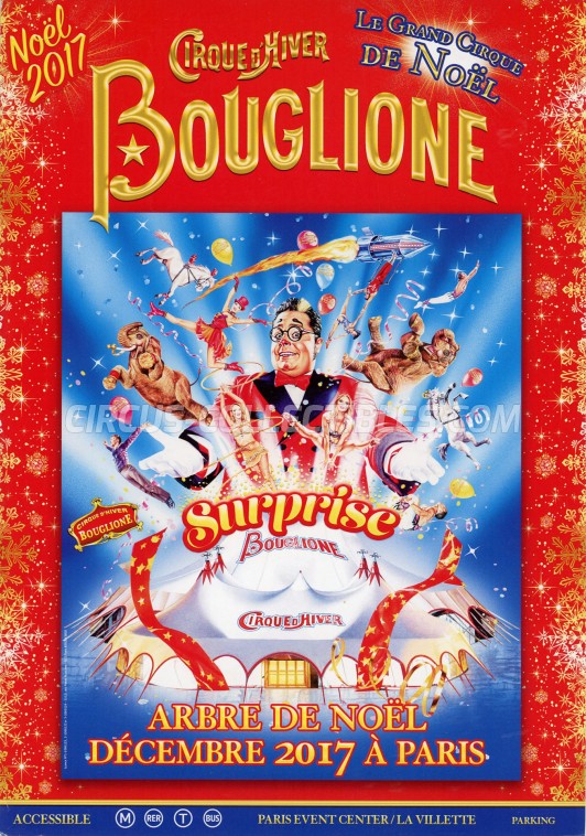 Bouglione Circus Ticket/Flyer - France 2017