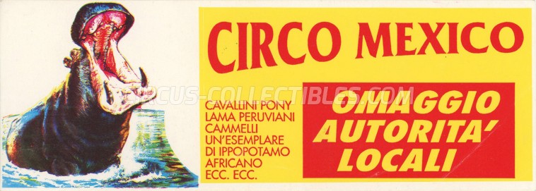 Mexican Circus Circus Ticket/Flyer -  0