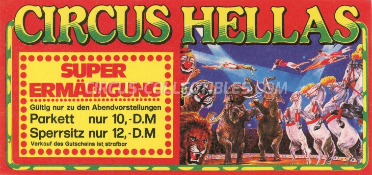 Hellas Circus Ticket/Flyer -  0